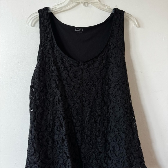 LOFT Black Lace Tank Top - Picture 1 of 6